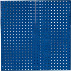Triton - 18" Wide x 36" High Industrial Steel Tool Peg Board System - 2 Panels, Steel, Blue - Industrial Tool & Supply