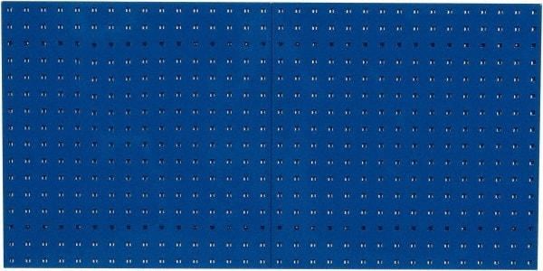 Triton - 24" Wide x 24" High Industrial Steel Tool Peg Board System - 2 Panels, Steel, Blue - Industrial Tool & Supply