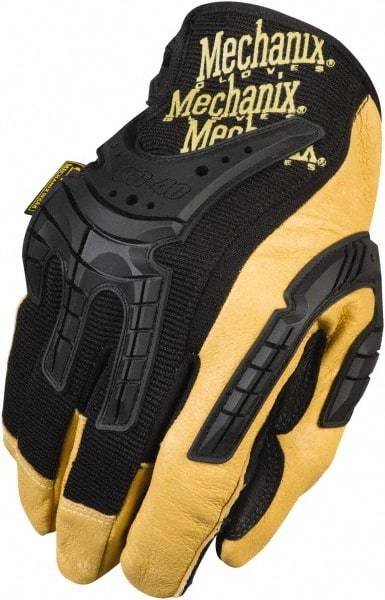 Mechanix Wear - Size L (10) Leather/TPR General Protection Work Gloves - For General Purpose, Uncoated, Hook & Loop Cuff, Full Fingered, Black, Paired - Industrial Tool & Supply
