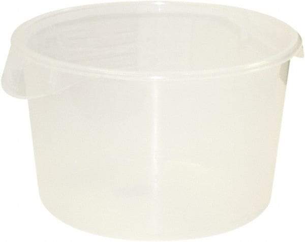 Rubbermaid - Round, Clear Polypropylene Food Storage Container - 8.1" High x 13.1" Wide - Industrial Tool & Supply