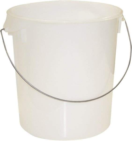 Rubbermaid - Round, White Polyethylene Food Storage Container - 14" High x 13.1" Wide - Industrial Tool & Supply