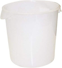 Rubbermaid - Round, White Polyethylene Food Storage Container - 14" High x 13.1" Wide - Industrial Tool & Supply