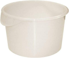 Rubbermaid - Round, White Polyethylene Food Storage Container - 8.1" High x 13.1" Wide - Industrial Tool & Supply