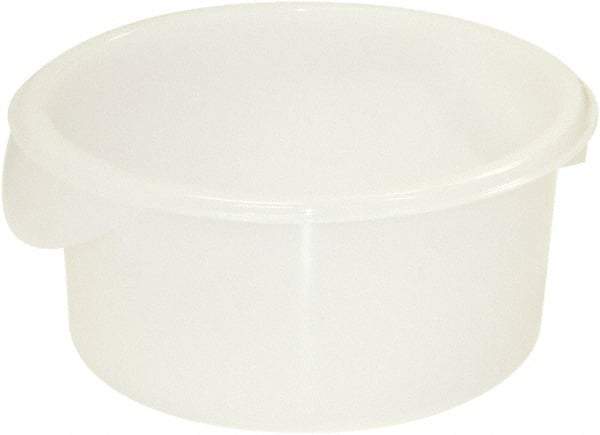 Rubbermaid - Round, White Polyethylene Food Storage Container - 10.6" High x 10" Wide - Industrial Tool & Supply