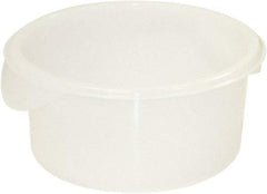 Rubbermaid - Round, White Polyethylene Food Storage Container - 10.6" High x 10" Wide - Industrial Tool & Supply