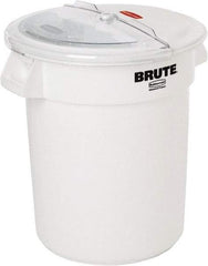 Rubbermaid - 20.9" Wide, Round Polyethylene Lid - Use with FG2620000 - Industrial Tool & Supply