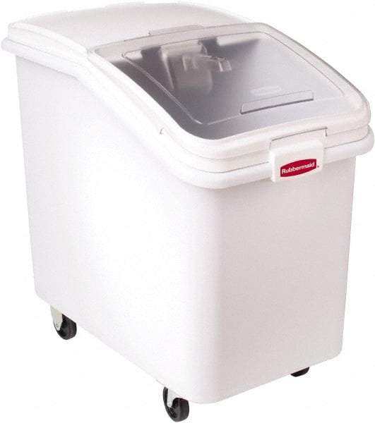 Rubbermaid - Rectangular, White Polypropylene Food Bin - 28" High x 18" Wide x 29.8" Long - Industrial Tool & Supply