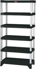Rubbermaid - 73" High x 20" Wide x 35" Deep, 6 Shelf Structural Plastic Open Shelving - 20 Inches Wide x 73 Inches High x 35 Inches Deep, 800 lbs. Limit - Industrial Tool & Supply