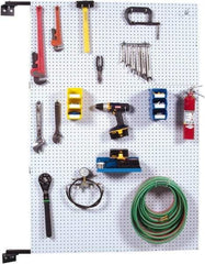 Triton - 48" Wide x 72" High Swing Panel Peg Board Storage System - 1 Panel, Hardboard, Brown - Industrial Tool & Supply