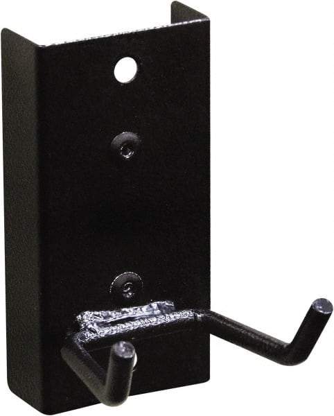 Triton - 4" Long Double Prong Tool Holder Pegboard Hook - 2" Projection, Steel - Industrial Tool & Supply