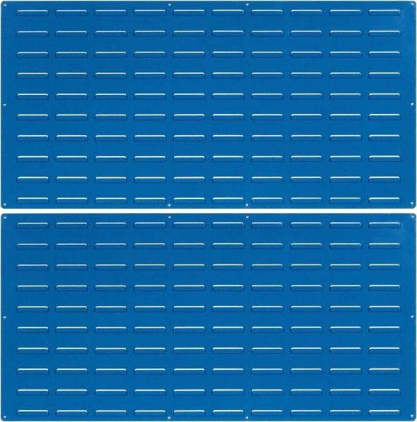 Triton - 48" Wide x 24" High, Blue Louvered Bin Panel - Use with LocBin - Industrial Tool & Supply