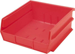 Triton - 10-7/8" Deep, Red Polypropylene Hopper Stacking Bin - 5" High x 11" Wide x 10-7/8" Long - Industrial Tool & Supply