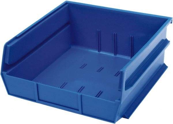 Triton - 10-7/8" Deep, Blue Polypropylene Hopper Stacking Bin - 5" High x 11" Wide x 10-7/8" Long - Industrial Tool & Supply