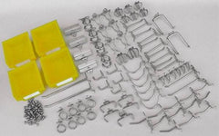 Triton - 83 Piece, Pegboard Hook Set - Zinc Alloy & Steel - Industrial Tool & Supply