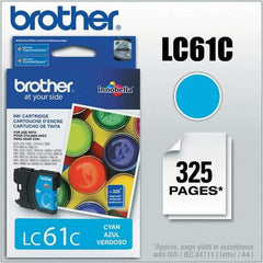 Brother - Cyan Ink Cartridge - Use with Brother DCP-J140W, 165C, 375CW, 385C, 395CN, 585CW, MFC-250C, 255CW, 290C, 295CN, 490CW, 495CW, J615W, 775CW, 790CW, 795CW, 990CW - Industrial Tool & Supply