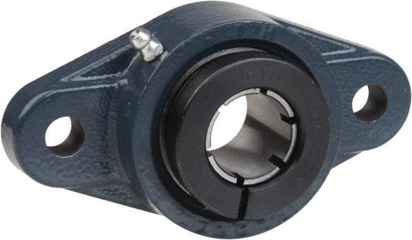 Value Collection - 1-3/16" ID, 5-13/16" OAL x 1-21/32" OAH 2-Bolt Flange - 2,540 Lb Static Cap, 4,383 Lb Dyn Cap, 4-19/32" Btw Mnt Hole Ctrs, 45/64" Base-to-Ctr Ht, Cast Iron - Industrial Tool & Supply