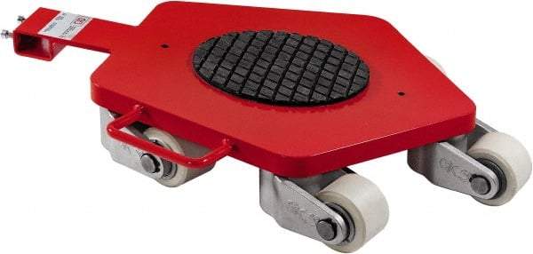 GKS - 13,200 Lb Capacity Steel Machine Dolly - 29.9" Long x 22.1" Wide x 4.6" High, 3.3" Wheels - Industrial Tool & Supply