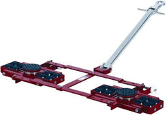 GKS - 26,400 Lb Capacity Steel Machine Dolly - 21.3" Long x 61.4" Wide x 4.3" High, 3.3" Wheels - Industrial Tool & Supply