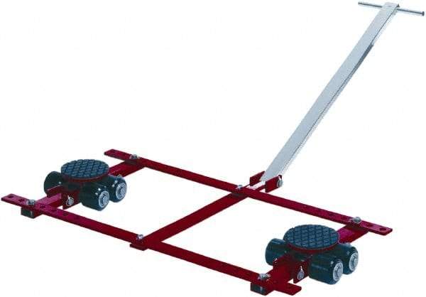 GKS - 13,200 Lb Capacity Steel Machine Dolly - 21.3" Long x 53.9" Wide x 4.3" High, 3.3" Wheels - Industrial Tool & Supply
