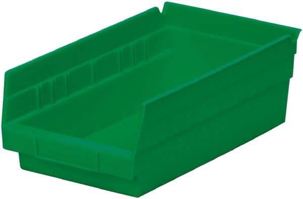 Akro-Mils - 11-5/8" Deep, Green Hopper Shelf Bin - 4" High x 6-5/8" Wide x 11-5/8" Long - Industrial Tool & Supply