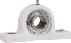 Value Collection - 5/8" ID, 5" OAL x 2-19/32" OAH Pillow Block - 1,495 Lb Static Cap, 2,877 Lb Dyn Cap, 3-3/4" Btw Mnt Hole Ctrs, 1-5/16" Base-to-Ctr Ht, Thermoplastic - Industrial Tool & Supply