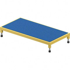 Vestil - 5" High x 24" Wide x 48" Deep, Yellow Step Stand - Steel, 500 Lb Capacity - Industrial Tool & Supply