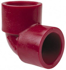 NIBCO - 1/2" PVDF Plastic Pipe 90° Elbow - Schedule 80, S x S End Connections - Industrial Tool & Supply