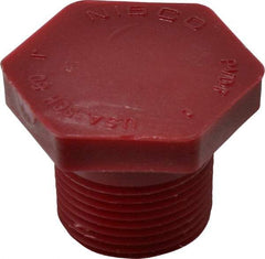 NIBCO - 1" PVDF Plastic Pipe Threaded Plug - Schedule 80, MIPT x MIPT End Connections - Industrial Tool & Supply