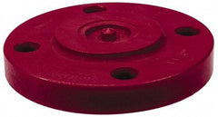NIBCO - 4" Pipe, 9" OD, PVDF Blind Pipe Flange - Schedule 80, Red - Industrial Tool & Supply