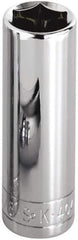 SK - 1/4", 1/4" Drive, Deep Hand Socket - 6 Points, Steel, Chrome Finish - Industrial Tool & Supply