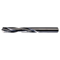 ‎9/64″ Dia. × 0.141″ Shank × 1-3/8″ Flute Length × 2-1/2″ OAL, 118°, Bright, 2xD Flute, Round Solid Carbide Drill - Exact Industrial Supply