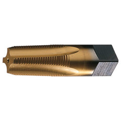 ‎3/8-18 NPT 4 Flute Taper Pipe HSS Medium Hook Taper Pipe Tap- Bright - Exact Industrial Supply