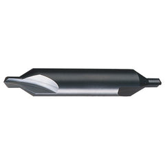 #3 × 2″ OAL 60 Degree Carbide Plain Center Drill Bright - Exact Industrial Supply