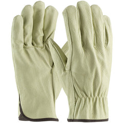 ‎70-301/XL Leather Drivers Gloves - Top Grain Pigskin Leather Drivers - Economy Grade - Straight Thumb - Exact Industrial Supply