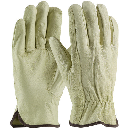 ‎70-360/L Leather Drivers Gloves - Top Grain Pigskin Leather Drivers - Industry Grade - Keystone Thumb - Exact Industrial Supply