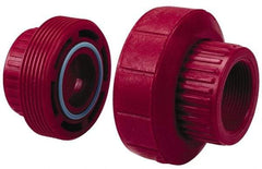 NIBCO - 1/2" PVDF Plastic Pipe Threaded Union - Schedule 80, FIPT x FIPT End Connections - Industrial Tool & Supply