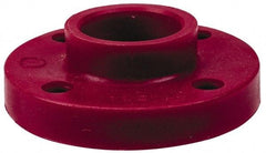 NIBCO - 4" Pipe, 9" OD, PVDF Socket Pipe Flange - Schedule 80, Red - Industrial Tool & Supply