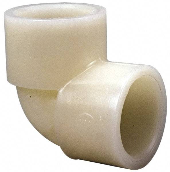 NIBCO - 1/2" PVDF Plastic Pipe 90° Elbow - Schedule 80, S x S End Connections - Industrial Tool & Supply