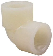 NIBCO - 1/2" PVDF Plastic Pipe 90° Elbow - Schedule 80, FIPT x FIPT End Connections - Industrial Tool & Supply