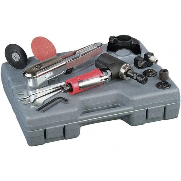 Autobrade Red - Pneumatic Multi Tool Kit - 20,000 RPM, 1/4 NPT Inlet - Industrial Tool & Supply