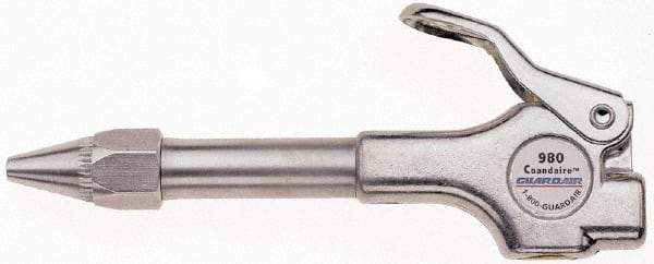 Guardair - 120 Max psi Venturi Nozzle Thumb Lever Blow Gun - 1/4 NPT, Aluminum - Industrial Tool & Supply