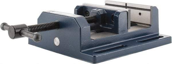 Gibraltar - 6" Jaw Opening Capacity x 2" Throat Depth, Horizontal Drill Press Vise - 6" Wide Jaw, Stationary Base, Standard Speed, 10-15/16" OAL x 3-9/16" Overall Height, Cast Iron - Industrial Tool & Supply