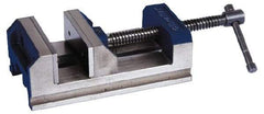Gibraltar - 6" Jaw Opening Capacity x 2" Throat Depth, Horizontal Drill Press Vise - 6" Wide x 2" High Jaw, Stationary Base, Standard Speed, 11-15/16" OAL x 3-1/2" Overall Height - Industrial Tool & Supply