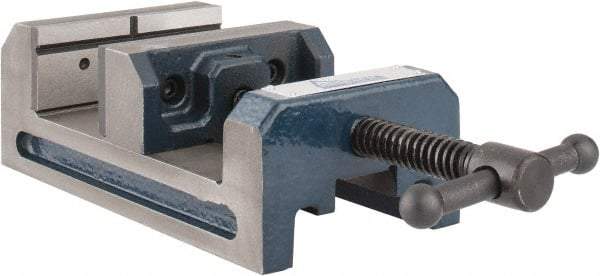 Gibraltar - 4" Jaw Opening Capacity x 1-1/2" Throat Depth, Horizontal Drill Press Vise - 4" Wide Jaw, Stationary Base, Standard Speed, 7-5/16" OAL x 2-11/16" Overall Height - Industrial Tool & Supply