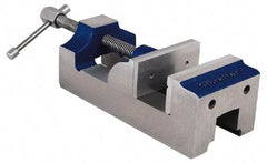 Gibraltar - 3" Jaw Opening Capacity x 1-1/2" Throat Depth, Horizontal Drill Press Vise - 2-7/16" Wide Jaw, Stationary Base, Standard Speed, 7-1/4" OAL, Cast Iron - Industrial Tool & Supply