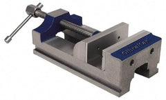 Gibraltar - 6" Jaw Opening Capacity x 2" Throat Depth, Horizontal Drill Press Vise - 6" Wide Jaw, Stationary Base, Standard Speed, 14" OAL, Cast Iron - Industrial Tool & Supply