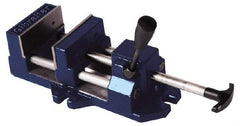 Gibraltar - 6" Jaw Opening Capacity x 1-5/8" Throat Depth, Horizontal Drill Press Vise - 6" Wide Jaw, Stationary Base, Standard Speed, 14-5/8" OAL x 4-1/2" Overall Height, Cast Iron - Industrial Tool & Supply