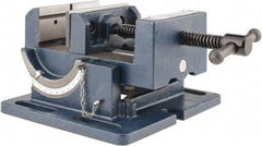 Gibraltar - 4" Jaw Width, 4" Jaw Opening Capacity, Angle Stationary Machine Vise - Manual Operation, 1 Station, 9-7/16" Long x 4-1/2" High x 1-1/2" Deep, 1-1/2" Jaw Height - Industrial Tool & Supply