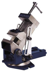 Gibraltar - 4" Jaw Width, 4" Jaw Opening Capacity, Angle Swivel Machine Vise - Manual Operation, 1 Station, 12" Long x 6-1/4" High x 1-1/8" Deep, 1-1/8" Jaw Height - Industrial Tool & Supply