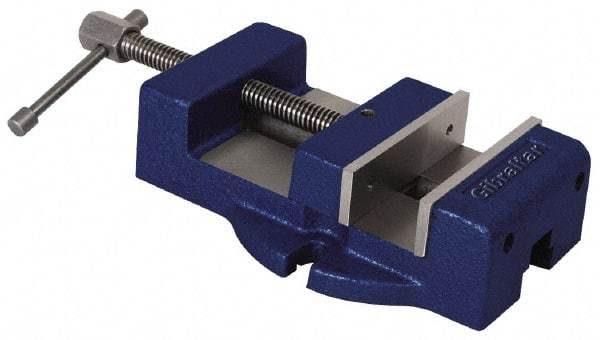 Gibraltar - 4-1/2" Jaw Width, 4" Jaw Opening Capacity, Horizontal Stationary Machine Vise - Manual Operation, 1 Station, 11-1/2" Long x 2-3/8" High x 1-1/4" Deep, 1-1/4" Jaw Height - Industrial Tool & Supply